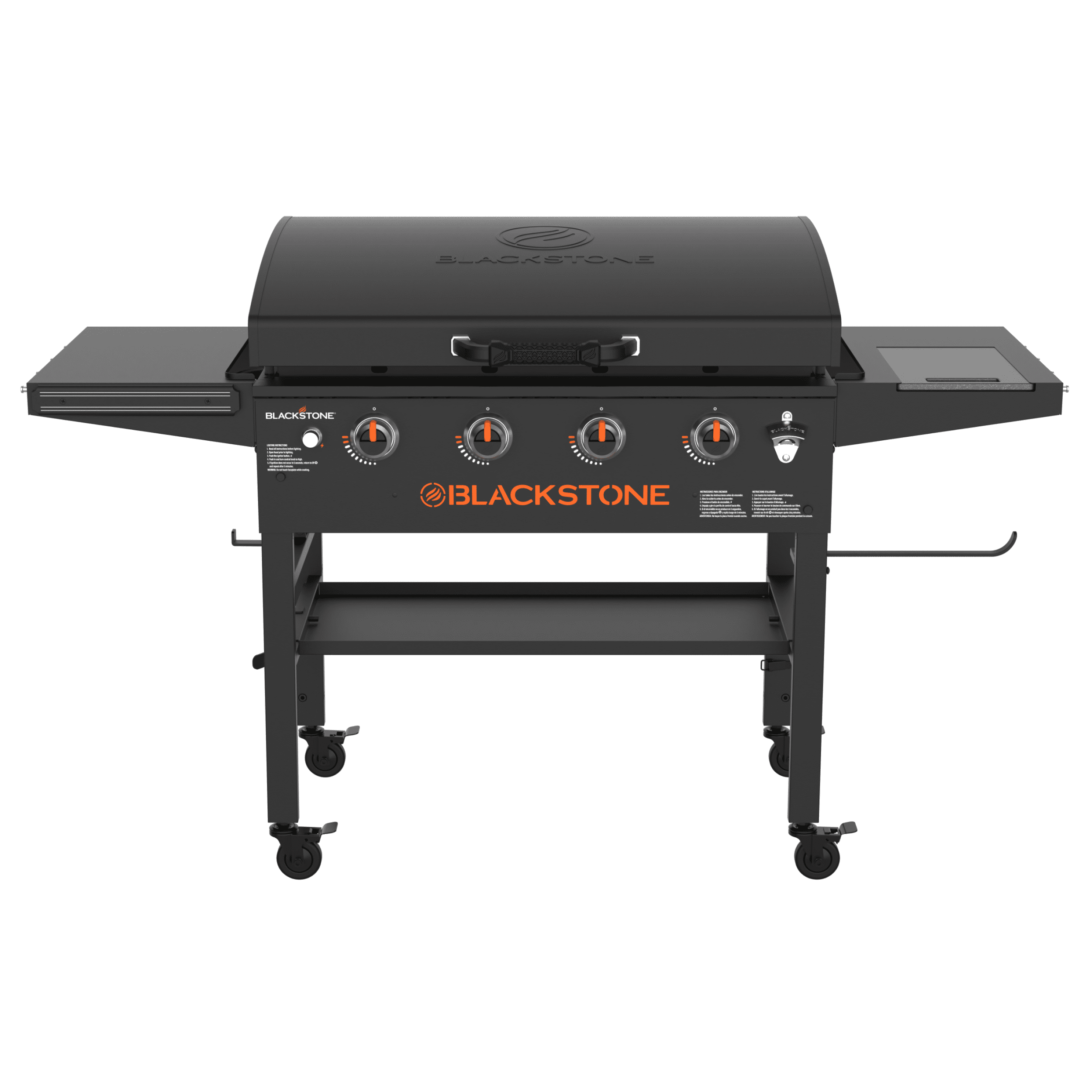 Blackstone Original Outdoor Griddle, 4-Burner 36 Propane Flat Top Grill with Hood, Black Blackstone