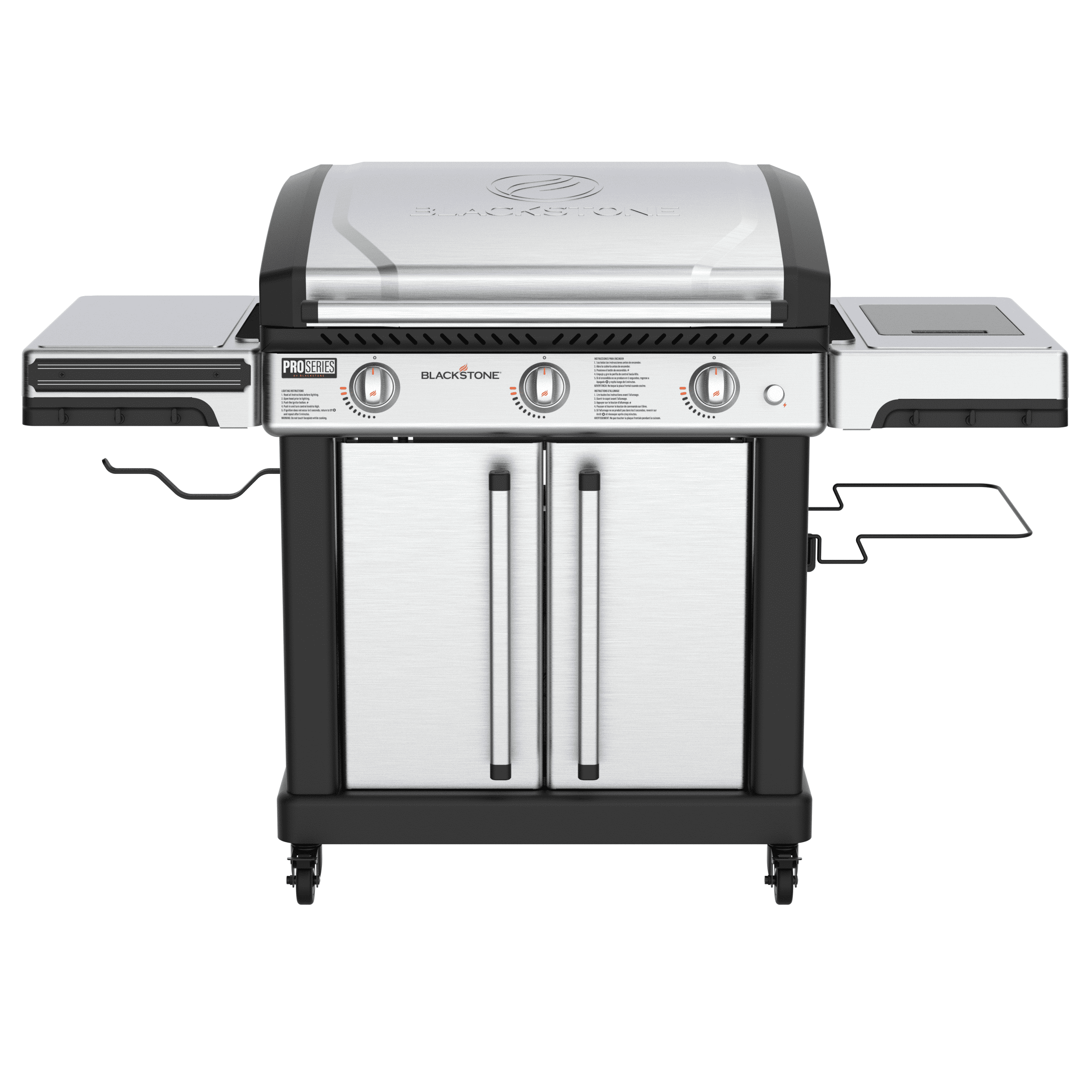 Blackstone Pro Series Outdoor Griddle, 28 Inch XL 3-Burner Flat Top Grill with Cabinet, Stainless Steel Gas Grills