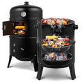 Debonair 3-in-1 Vertical Charcoal Smoker Portable BBQ Smoker Grill with Detachable 2 Layer Debonair