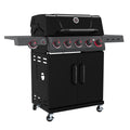 Feasto 5-Burner Propane Gas Grill, Double Deck Lid, Side Sear Burner, 58000 BTU, 686 Sq.In. Cabinet Storage Gas Grills