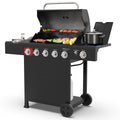 Kenmore BBQ Propane Gas Grill - 5 Burners with Side Burner & Searing Zone, 644 Sq. In. Stainless Steel Grill, 66,000 BTU, Ideal for Outdoor Cooking, Patio & Backyard, Black Gas Grills
