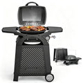 MASTER COOK Propane Gas Grill, Portable Tabletop Barbecue Grill with Cart for Patio, Camping, Travel Master Cook