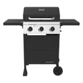 Megamaster 3-Burner Propane Gas Grill with Folding Side Tables, 30,000BTUs, 429.81 sq. in. Cooking Space, Stainless Steel Control Panel, Outdoor Kitchen Grill for BBQs, Patios, and More - 720-0988EA Megamaster