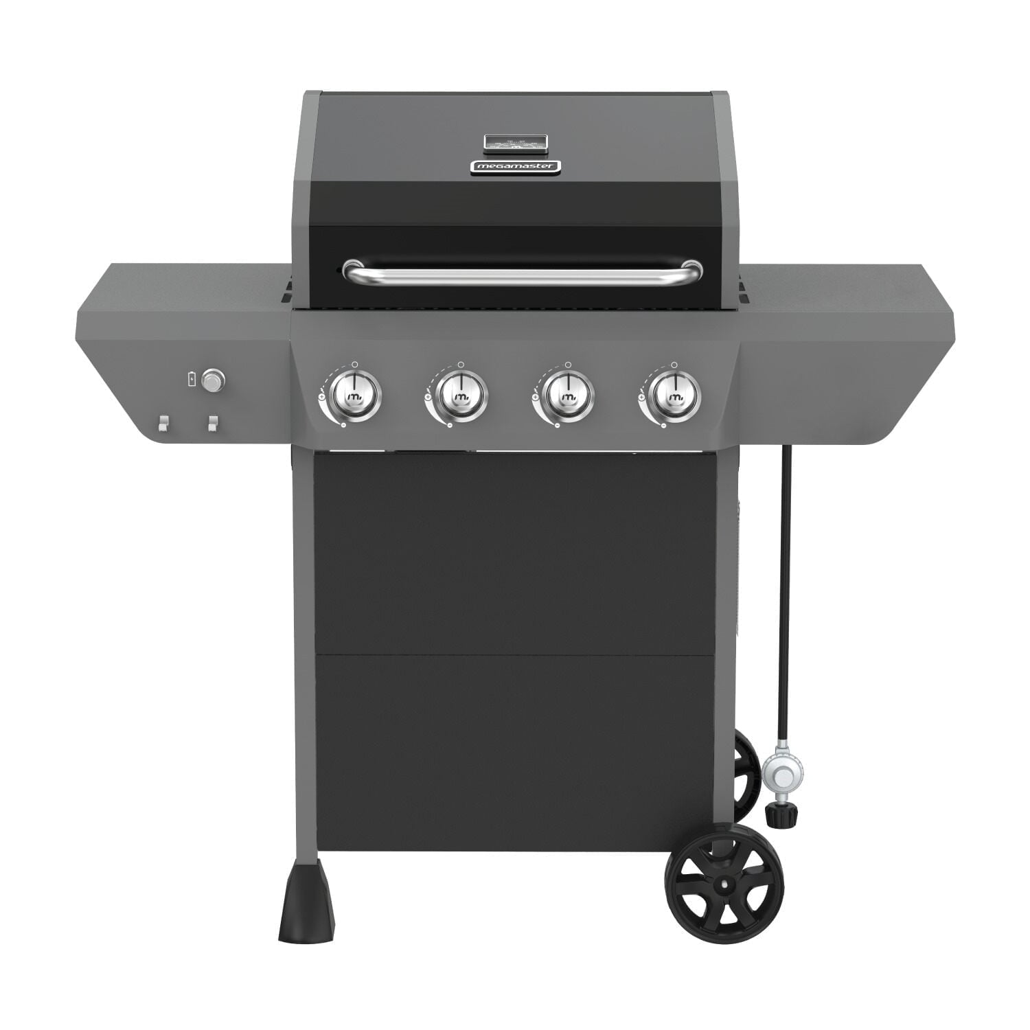 Megamaster 4-Burner Propane Gas Grill with Side Tables, 44,000BTUs, 566.92 SQ. In. Cooking Space, 2 Wheel Transport, Outdoor Kitchen Grill for BBQs, Backyards, Tailgating, and More - 720-1093B Gas Grills