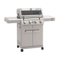 Monument Grills 4 Burner Stainless Propane Gas Grill with Viewing Window, Two Foldable Shelves ,Gas Tank Hook & Bottle , Easy Clean-up, M410MBZ Monument Grills