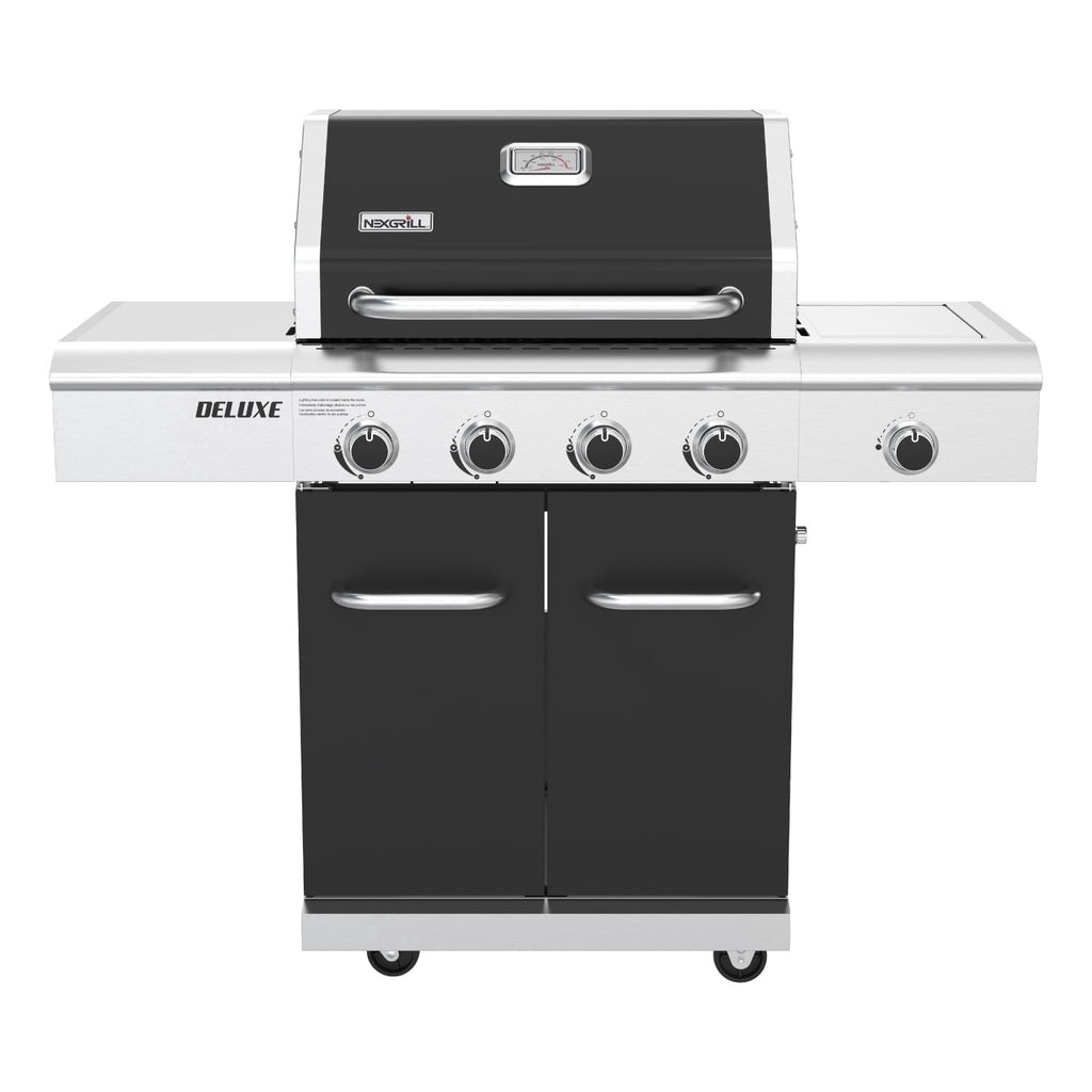 Nexgrill 4-Burner Dual Fuel Gas Grill with Side Burner and Griddle Insert, 627 SQ In Total Cooking Space, 59,000 BTUs Output, BBQ Grill Perfect for Outdoor Gatherings - 720-0958HE Gas Grills