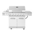 Nexgrill Deluxe 6-Burner Propane Gas Grill with Ceramic Searing Side Burner, Stainless Steel Frame, Rotisserie Kit, 60,000 BTUs Output, BBQ Grill Perfect for Outdoor Gatherings - 720-0896X Nexgrill