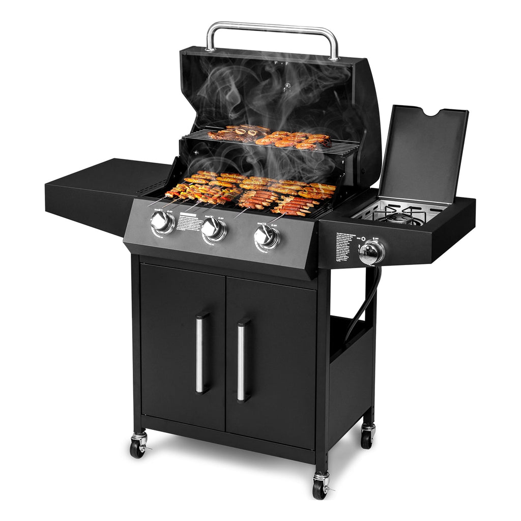 OverPatio Propane Gas BBQ Grill for Outdoor Cooking,Barbecue,3+1 Burners Overpatio