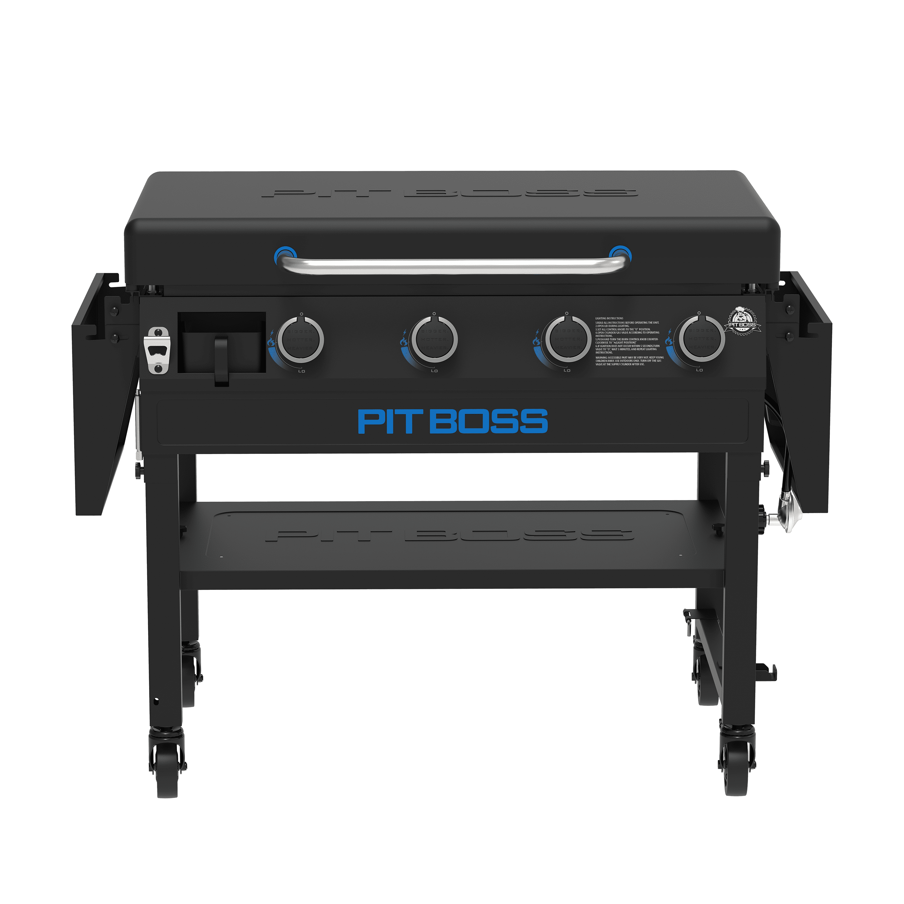 Pit Boss 4-Burner Deluxe Propane Griddle with Lid + Shelves Pit Boss