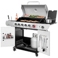 Royal Gourmet SG6002 Classic 6-Burner 71000-BTU LP Gas Grill with Sear Burner and Side Burner, Stainless Steel Royal Gourmet