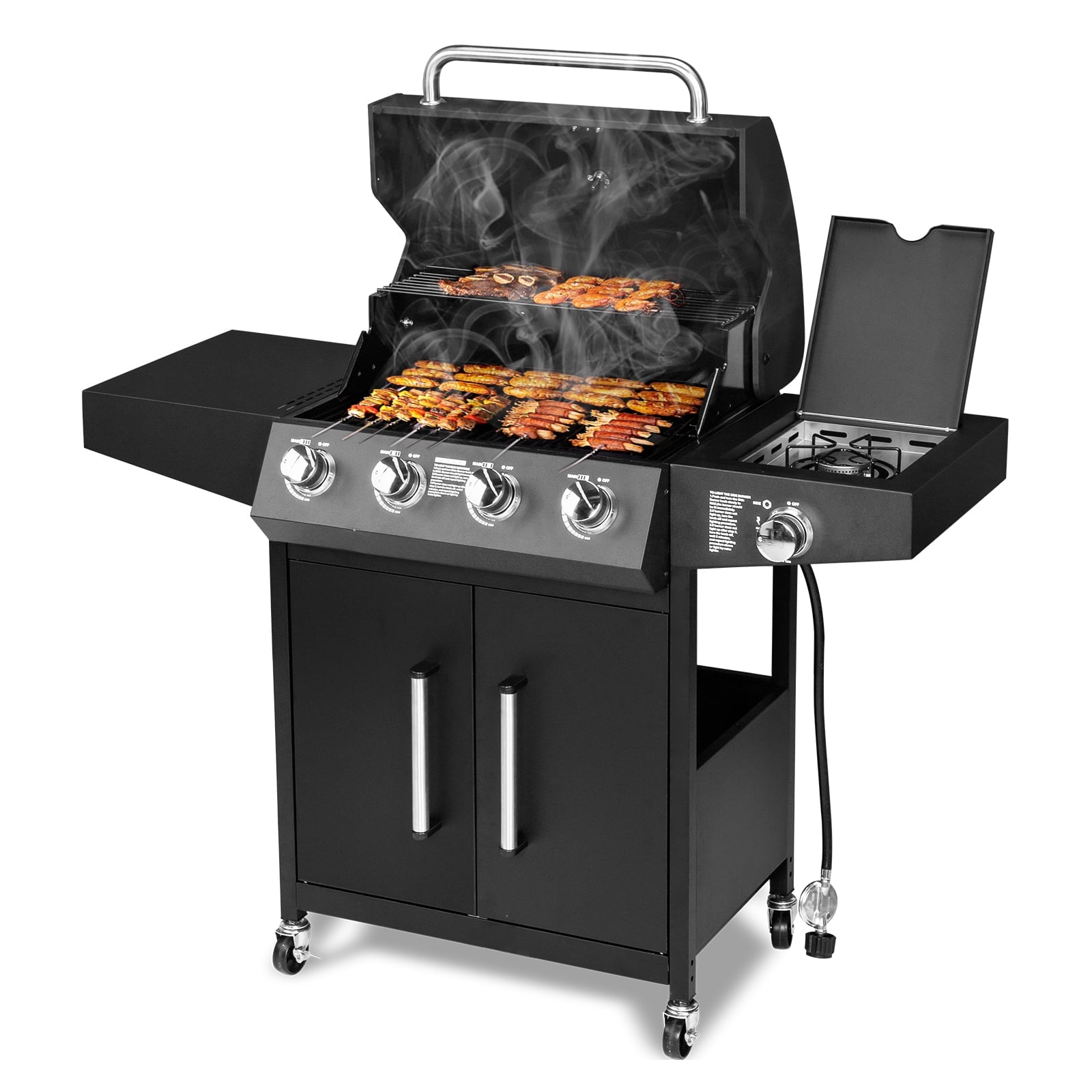 SalonMore Outdoor Gas Grill with Side Stove 58000BTU for Patio Outdoor Party Cooking BBQ SalonMore