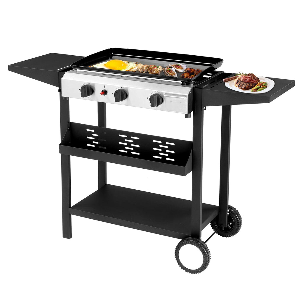 UBesGoo 3-Burner Griddle Flat Top Grills Tabletop Griddle Propane for Outdoor Cooking UBesGoo