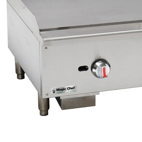 36 in. Commercial Natural Gas Manual Countertop Griddle in Stainless Steel Magic Chef