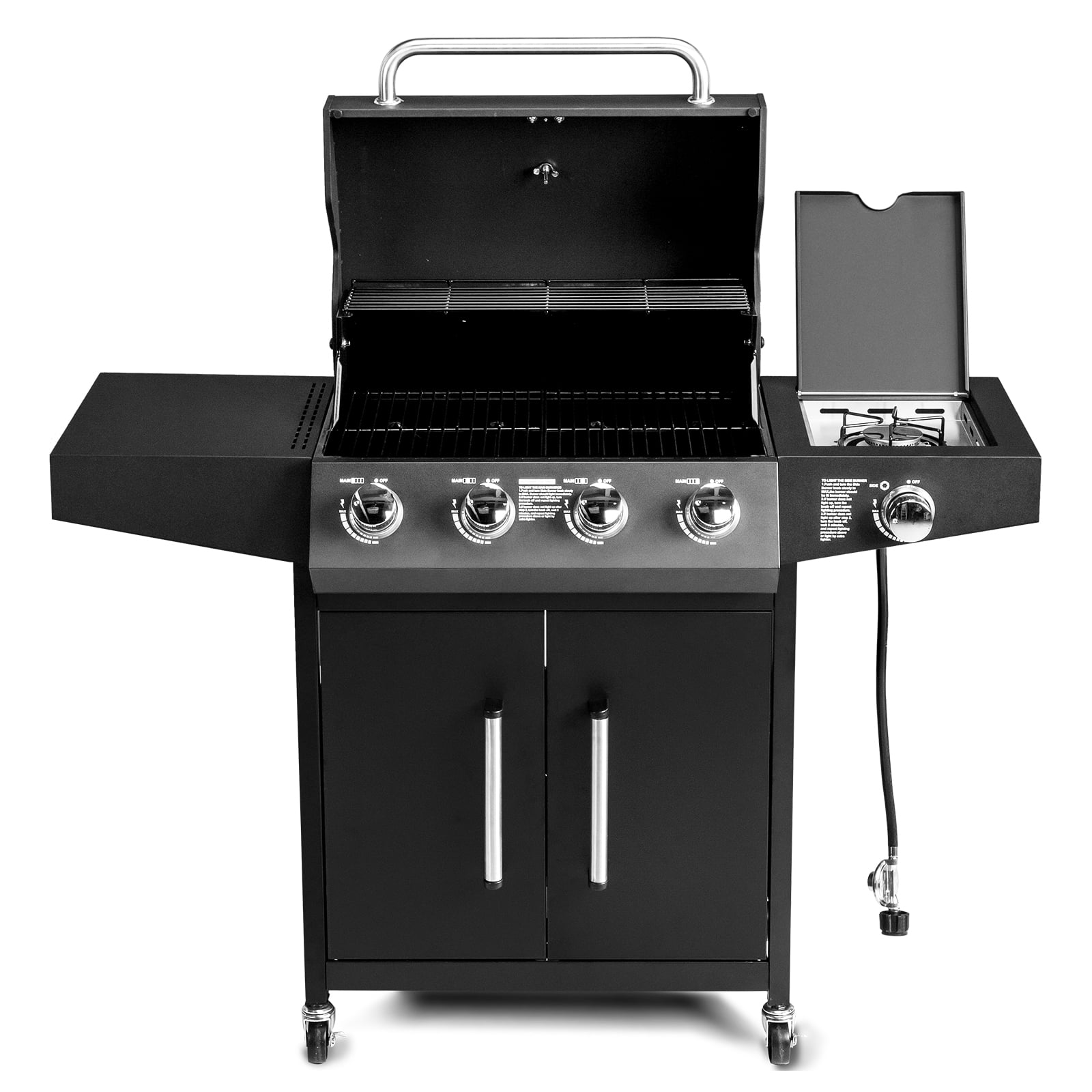 UBesGoo 4 Burner Propane Gas Grill with Side Burner 58000BTU for Camping Cooking BBQ UBesGoo