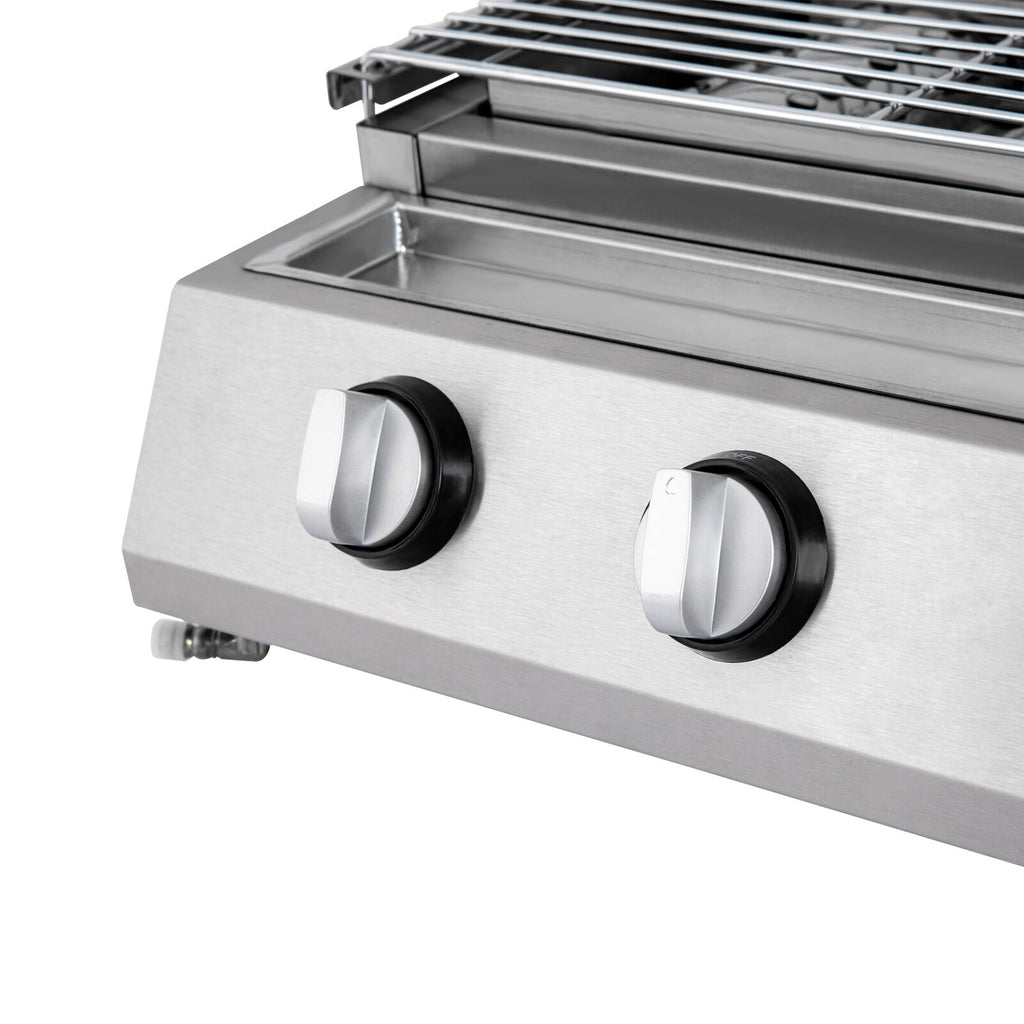 4 Burner Gas BBQ Grill Stainless Steel – LPG Only, 2800Pa Low Pressure, Portable TOOL1SHOoo