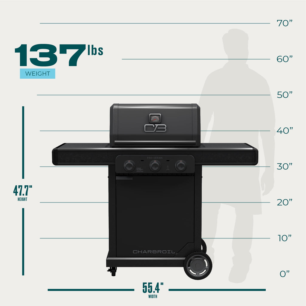 Charbroil Pro Series? 3-Burner Gas Grill and Griddle Charbroil