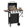 SEGMART 4 Burner BBQ Propane Gas Grill, Stainless Steel 40,000 BTU Patio Garden Barbecue Grill with Side Tables, Cleaning Brush & Thermometer, Perfect for Camping, Outdoor Cooking Gas Grills