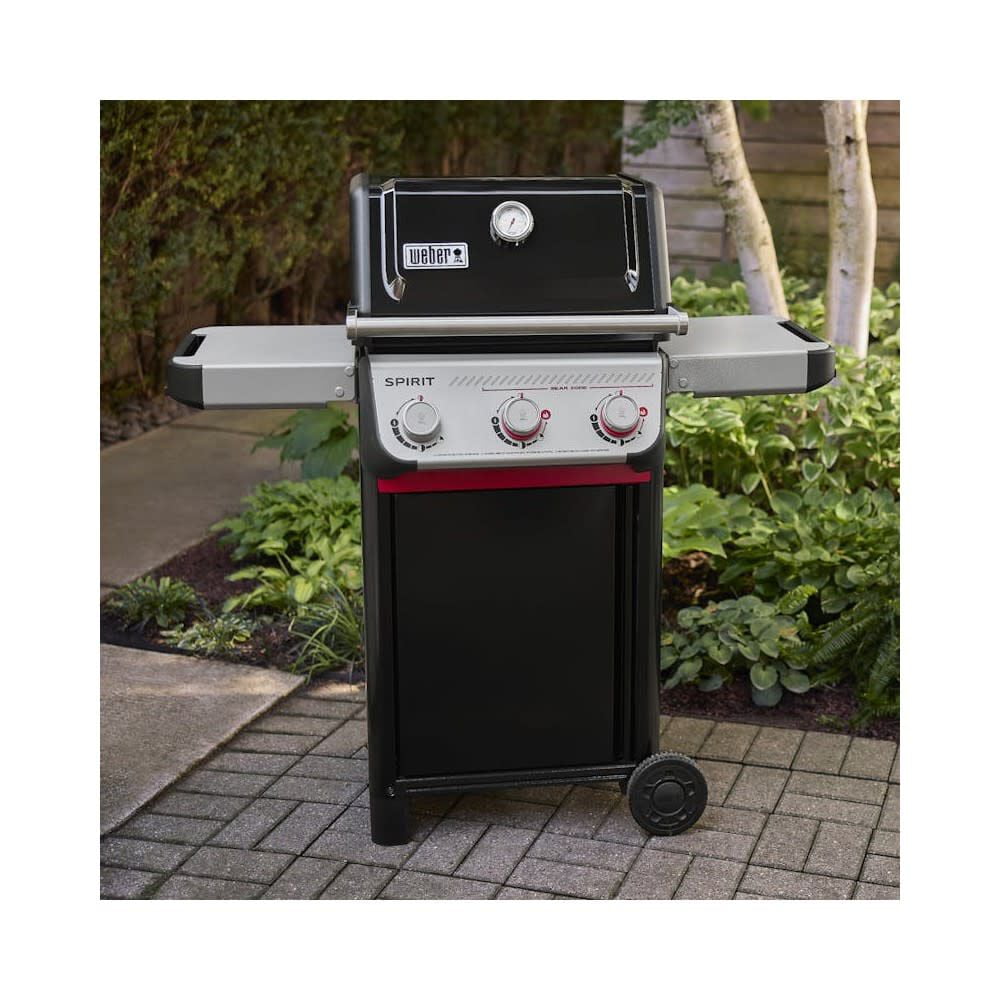 Weber Spirit Gas Grill, E-325 3 Burner Natural Gas Grill with Wheels, Black Weber