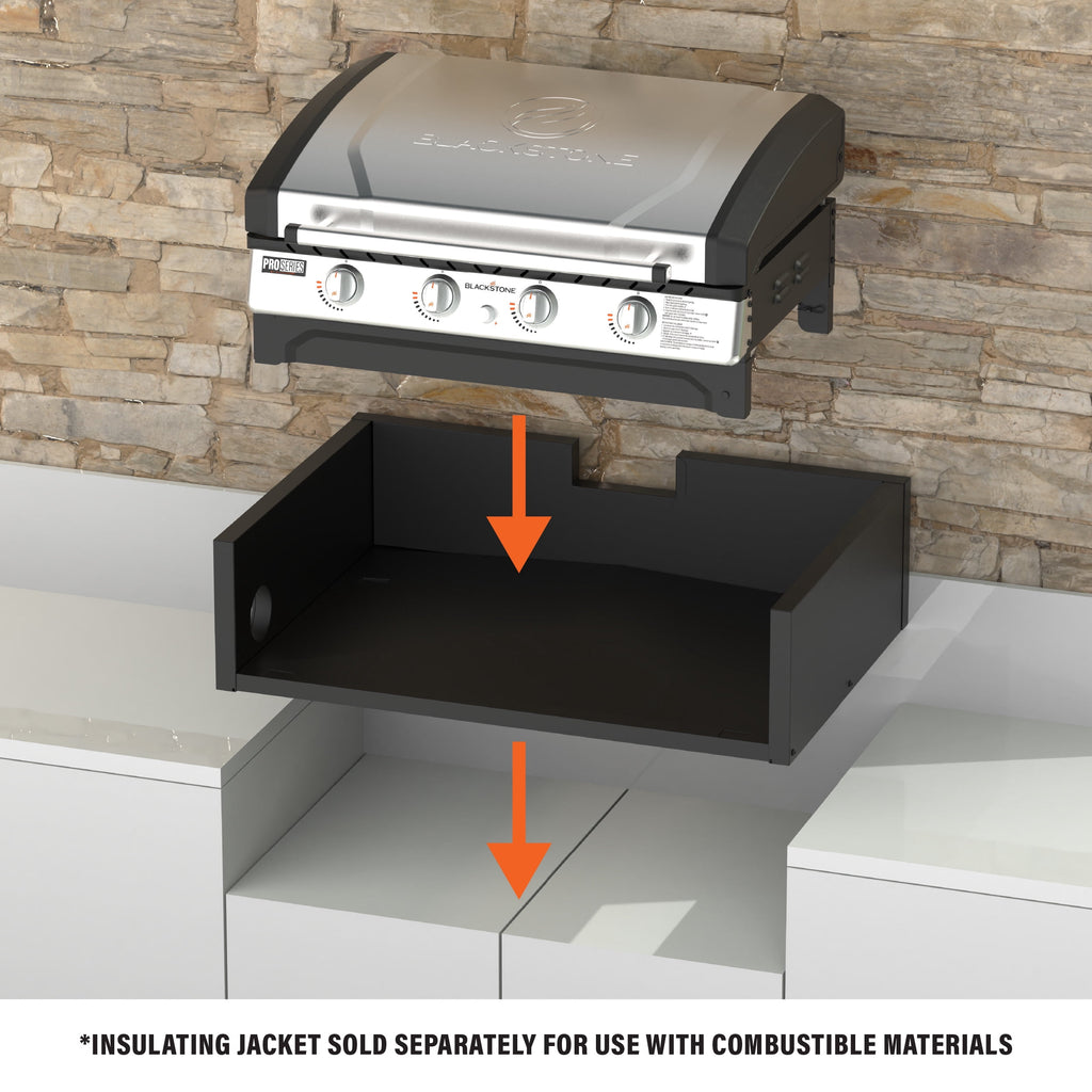 Blackstone Pro Series 4-Burner 36 Propane Omnivore Drop-in Outdoor Griddle with Hood Gas Grills