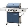 Alpha Joy 4-Burner Propane Gas Grill and Griddle Combo with Side Burner in Black Gas Grills