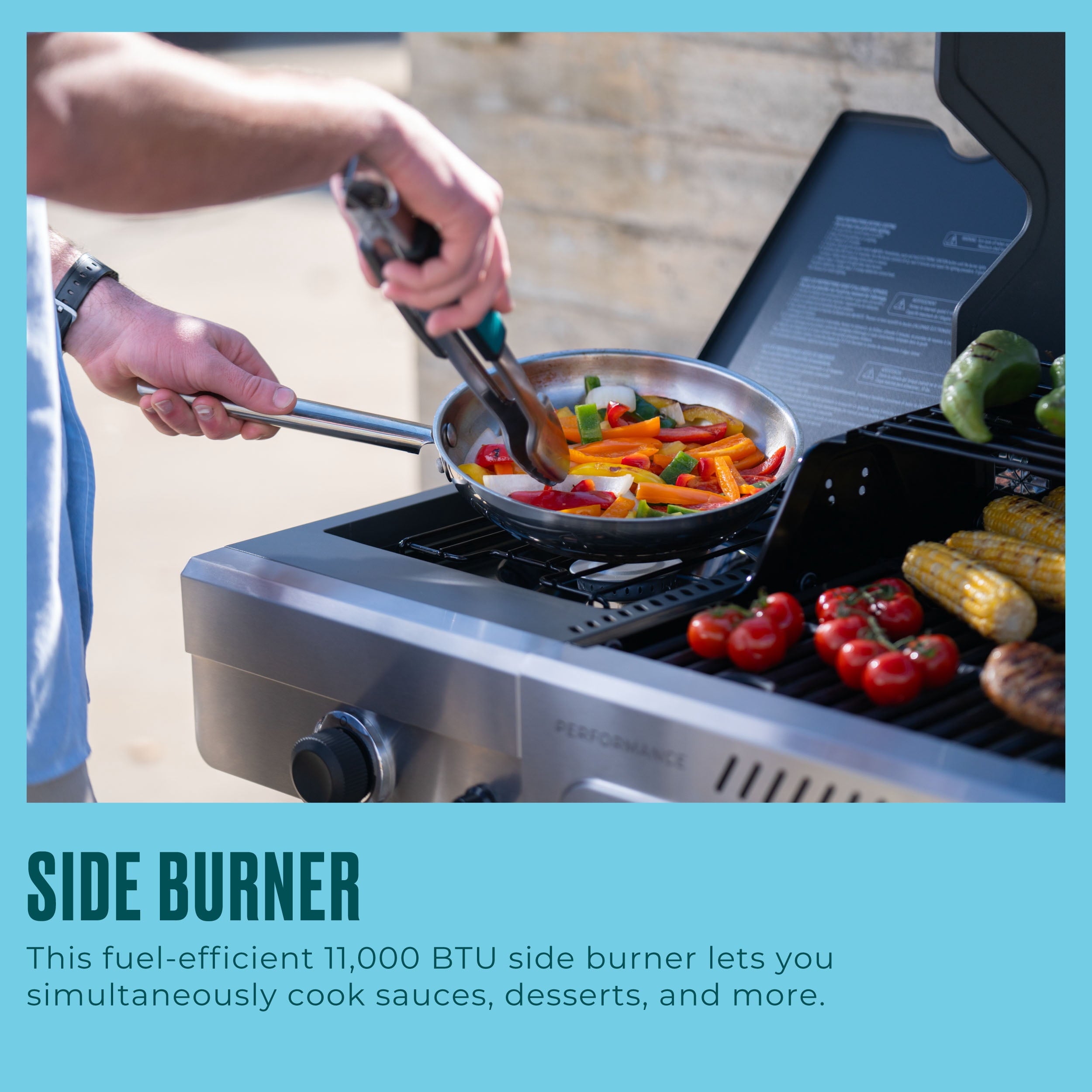 Charbroil? Performance Series? FlavorMax? 4 Burner Gas Grill Cabinet with Side Burner, Stainless Steel Gas Grills