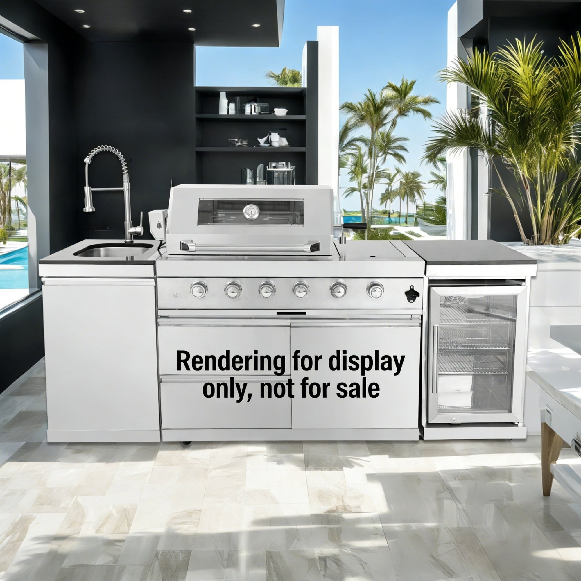 LP Gas Grill 4 Burners Grill-B Stainless steel Outdoor Kitchen Islands(LTL carry) My Store