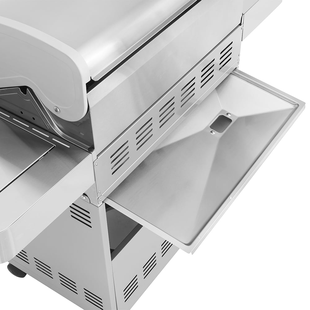 Monument Grills 6-Burner Propane Gas Stainless Grill with LED Controls, Side Burner, Rotisserie Kit, and Grill Cover Monument Grills