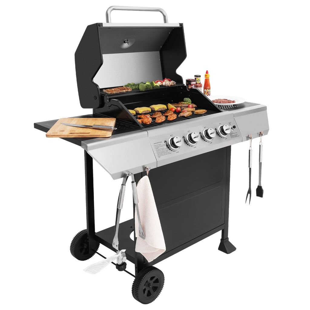 Royal Gourmet SG4003B 4-Burner BBQ Propane Gas Grill, 34,000 BTU for Patio Garden Barbecue Royal Gourmet