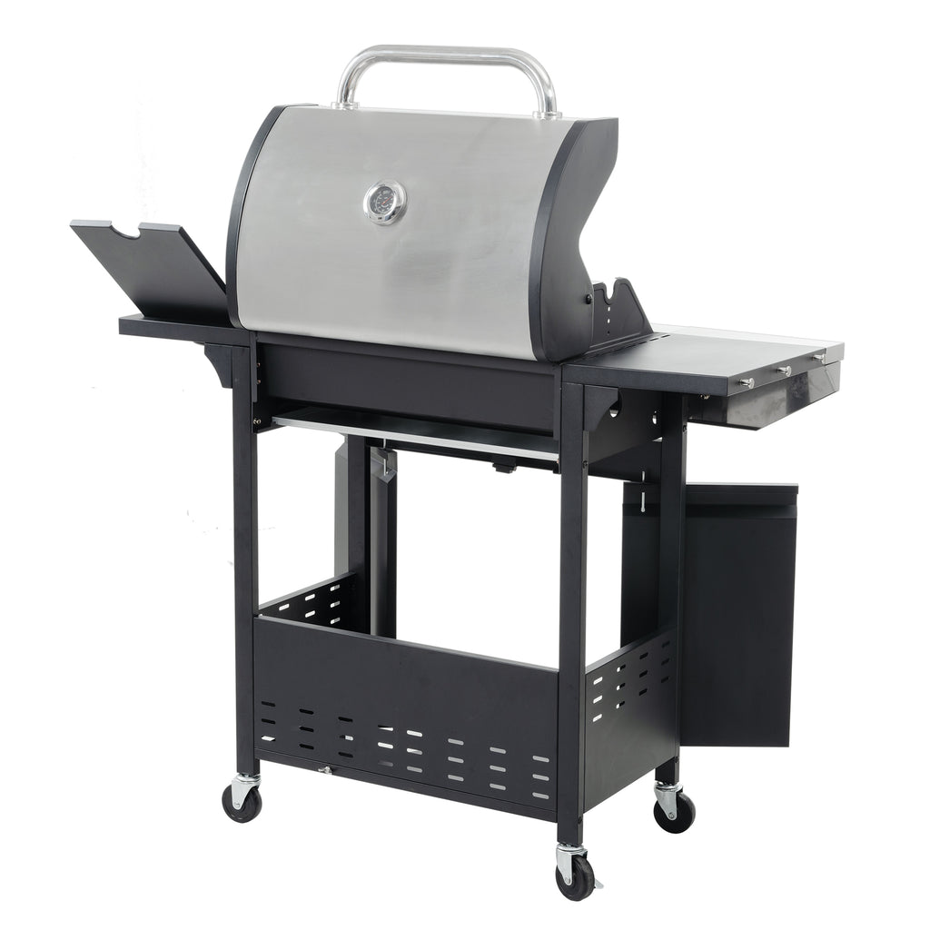 Miniyam 4-Burner Propane Gas Grill, 46,500 BTU Outdoor BBQ Grill with Side Burner, Stainless Steel My Store