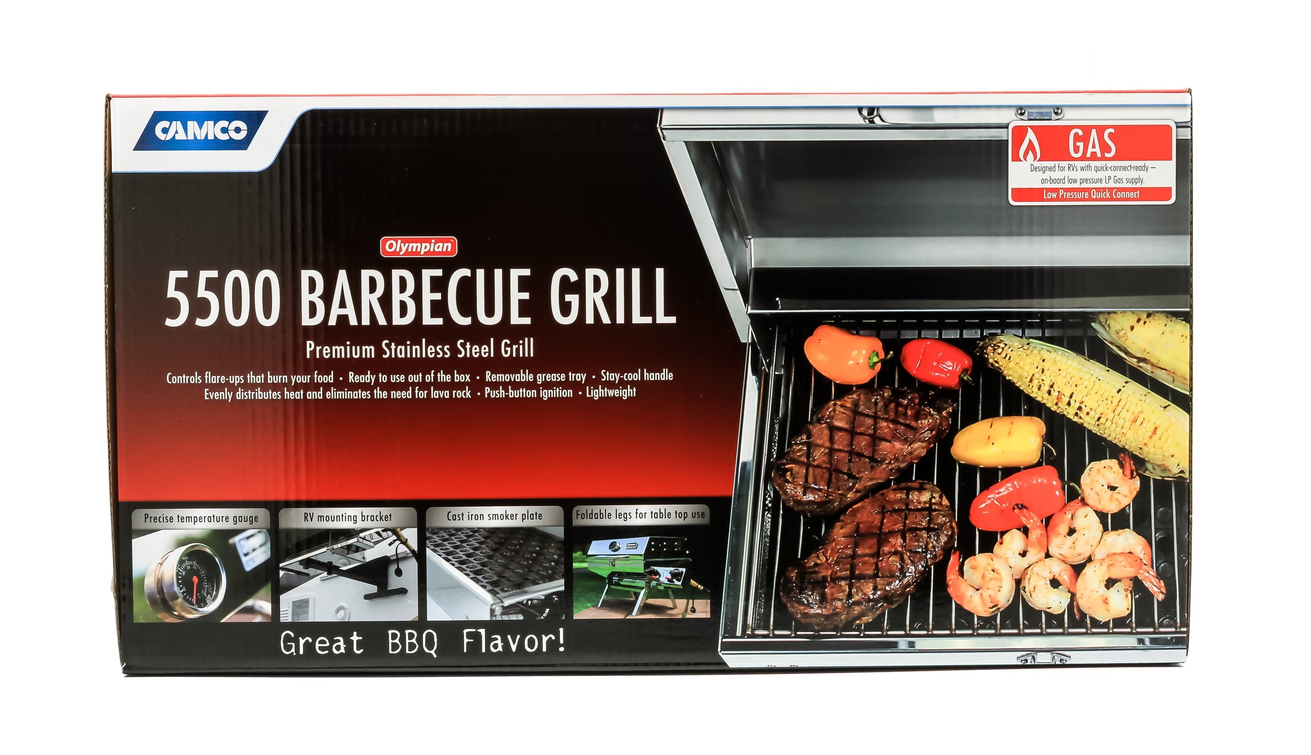 Camco 57305 Olympian 5500 Stainless Steel Portable/RV Grill Camco