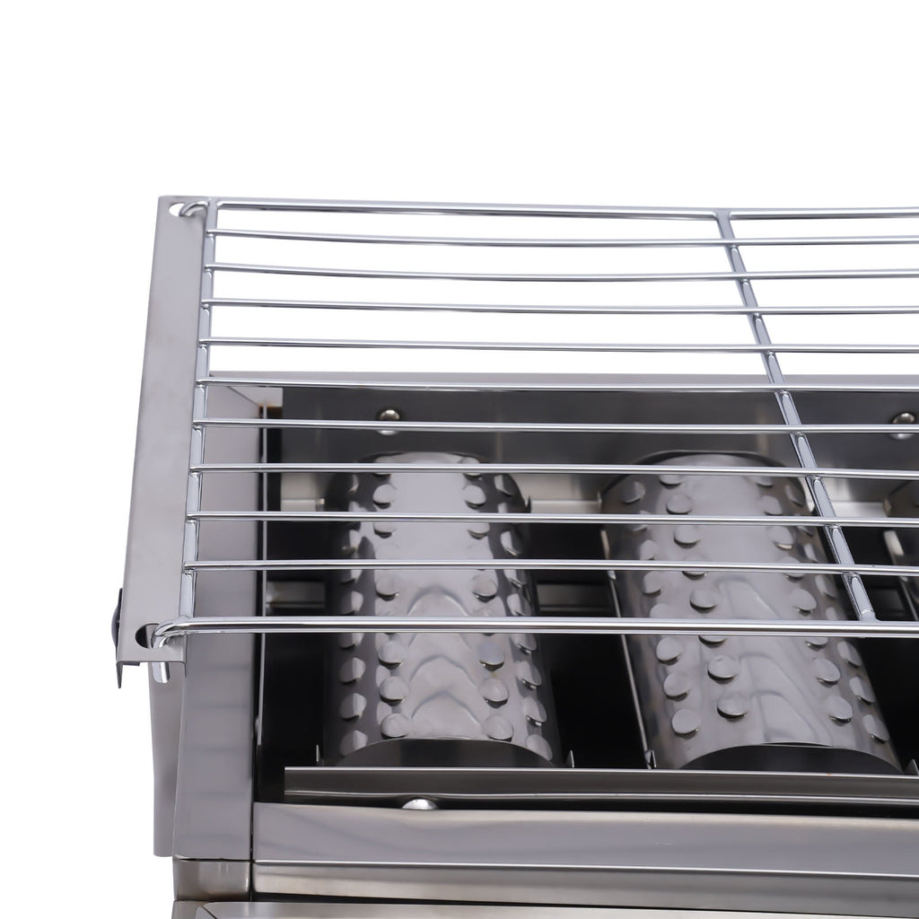 40.94*15.7*7.9in 8 BBQ Gas Grill 201 Stainless Steel Silver Patio Garden Barbecue Grill for Restaurants Barbecue Restaurants Unbranded