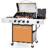 MF Studio 4 Burner Propane Gas Outdoor Grill with Side Burner Stainless Steel BBQ Grill Gas Grills