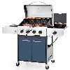 MF Studio 4 Burner Propane Gas Outdoor Grill with Side Burner Stainless Steel BBQ Grill Gas Grills