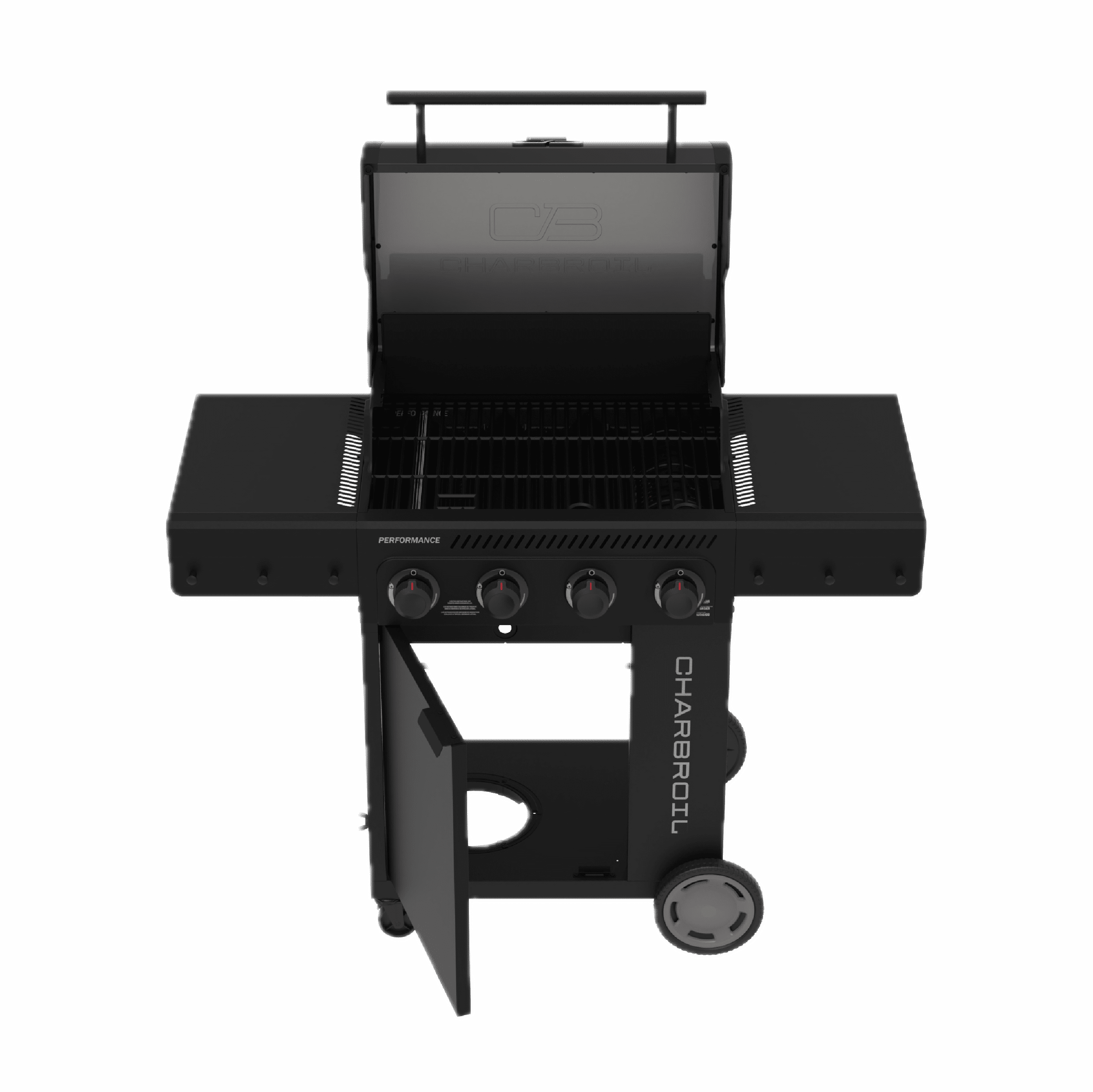 Charbroil Performance Series? FlavorMax? 4 Burner Gas Grill Cabinet with Sear Burner Blackout Charbroil