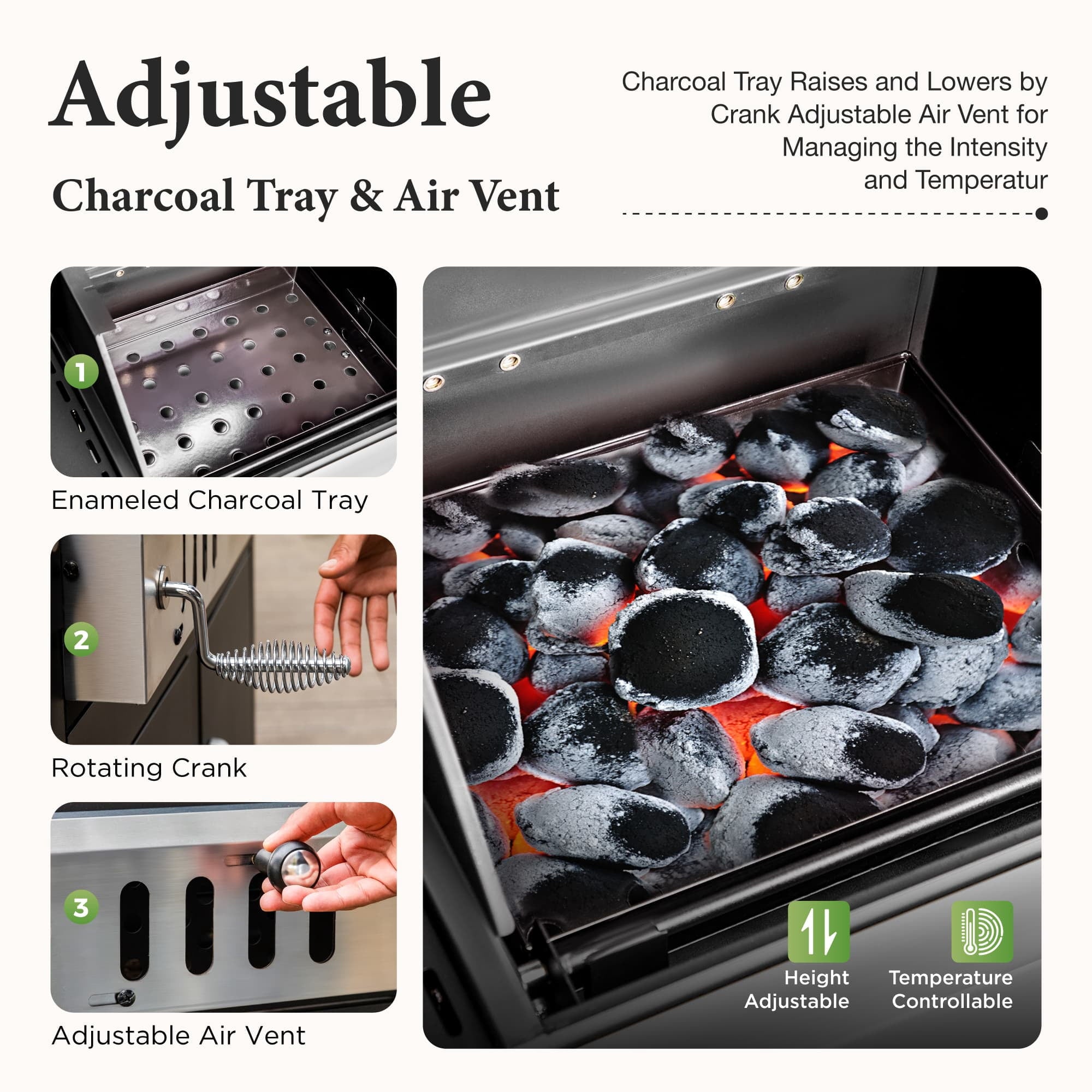 MF Studio Gas and Charcoal Grill Combo Dual Fuel 3-burner 37,000 BUT BBQ Grill with Side Burner MF Studio
