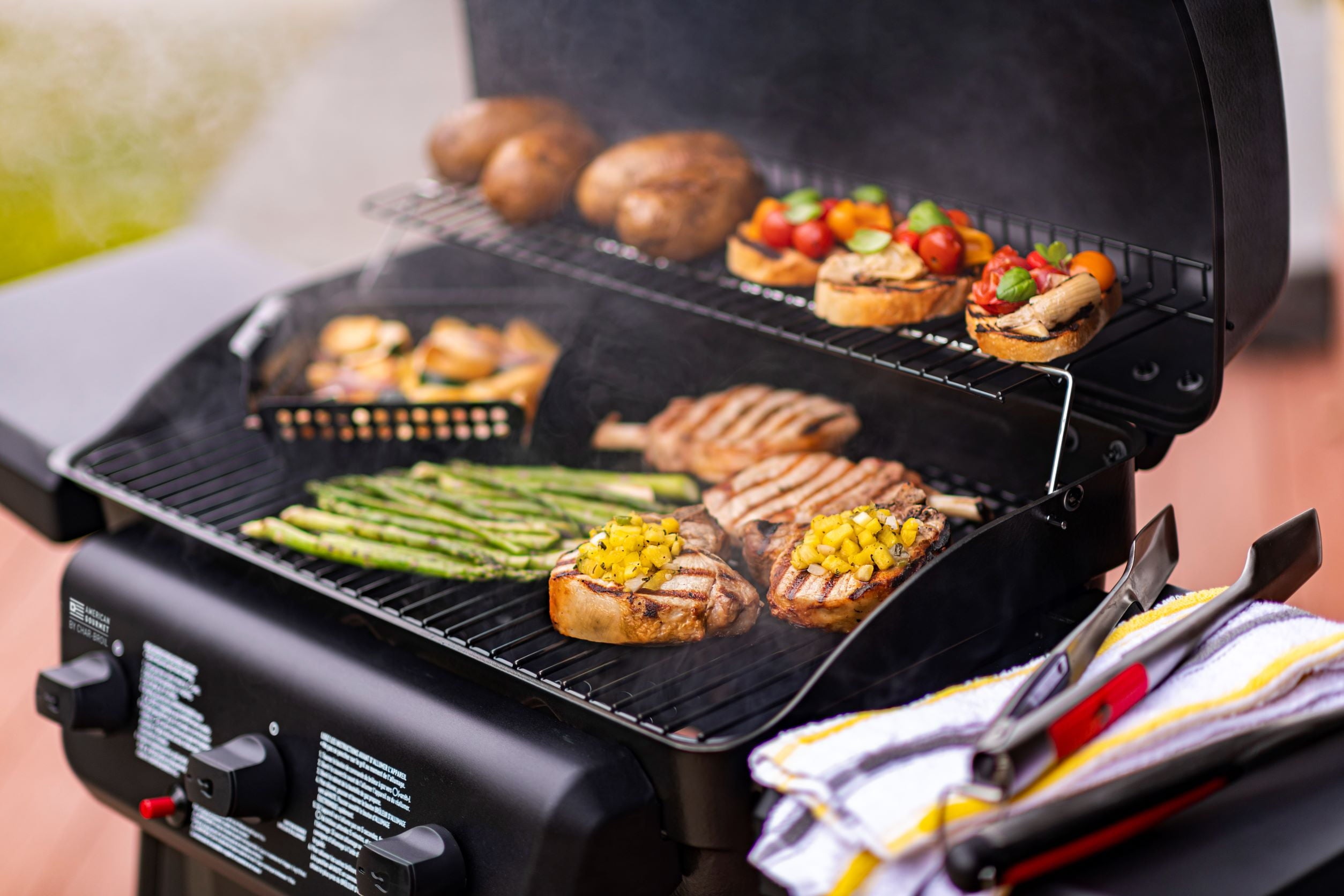 American Gourmet 3 Burner Liquid Propane Grill Black American Gourmet Pretzel