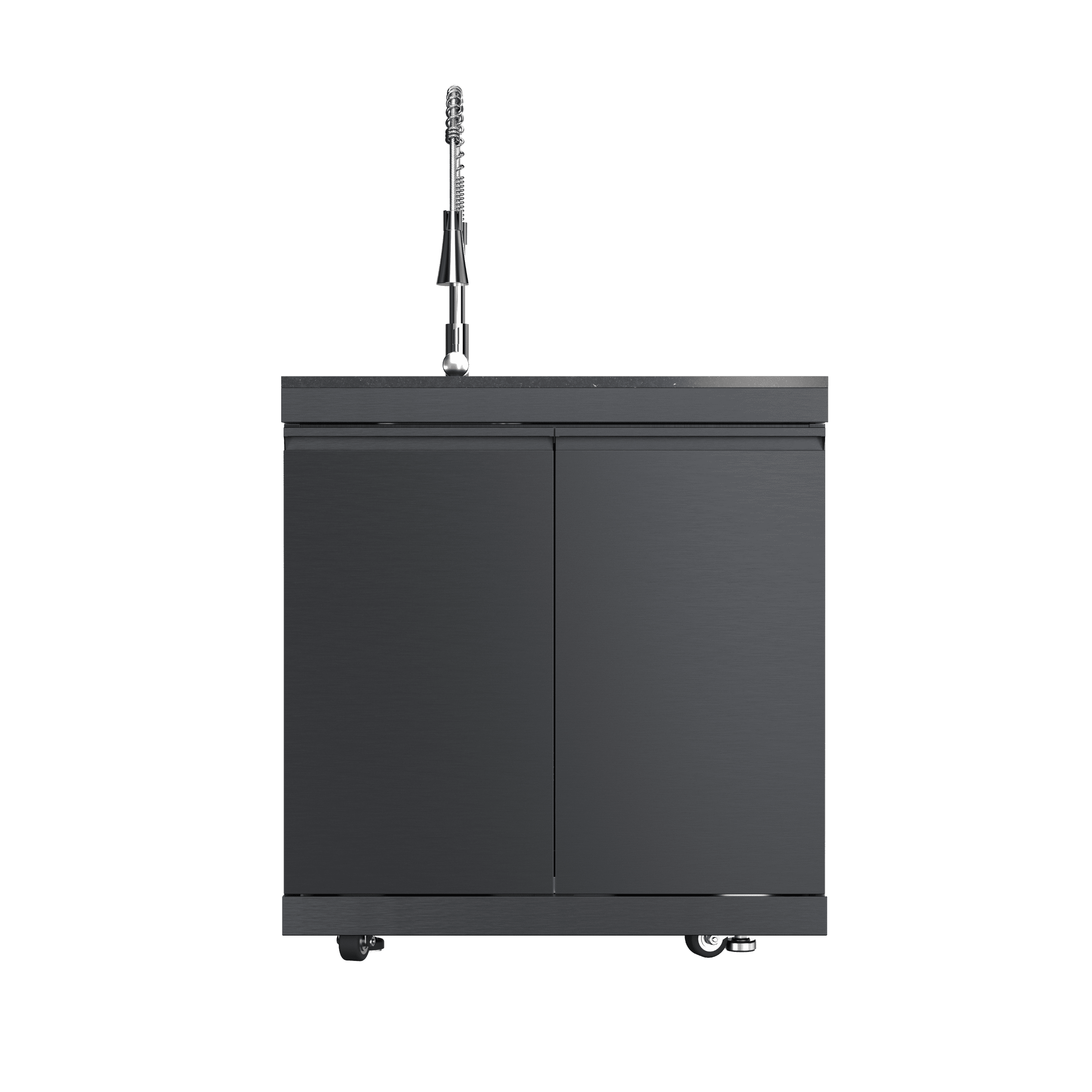 110-Inch 4-Burner 72000 BTU Deluxe Stainless Steel Propane Gas Outdoor Kitchen Bar Barbecue Island Grill Wine Cooler Compact+Refrigerator+Rotisserie+Granite Countertops+Storage Cabinets & Drawers HomeMindful