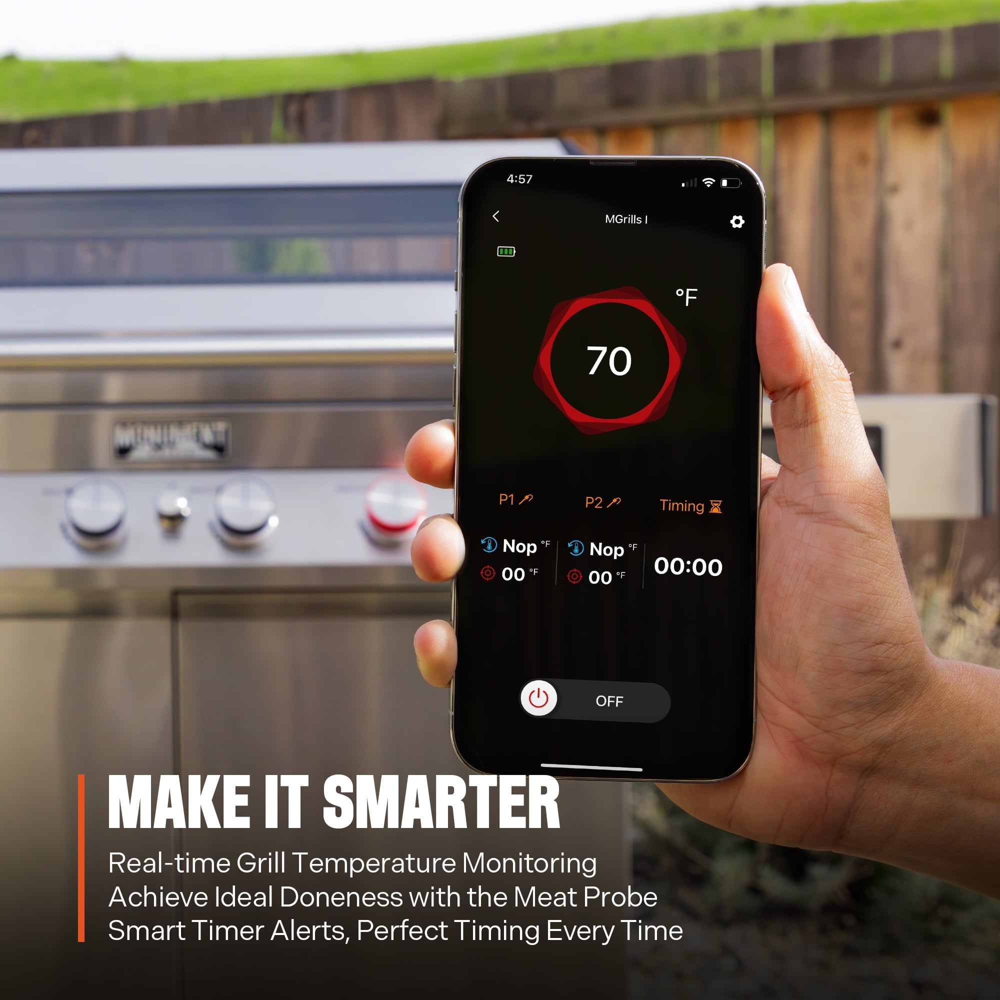 Monument Grills 6+1 Burner Smart Tech Propane Gas Grill for Outdoor Cooking , Denali 605Pro Stainless Steel Grill 78,000 BTU with Side Sear Burner, Smoker Box, Cover and Rotisserie Kit My Store